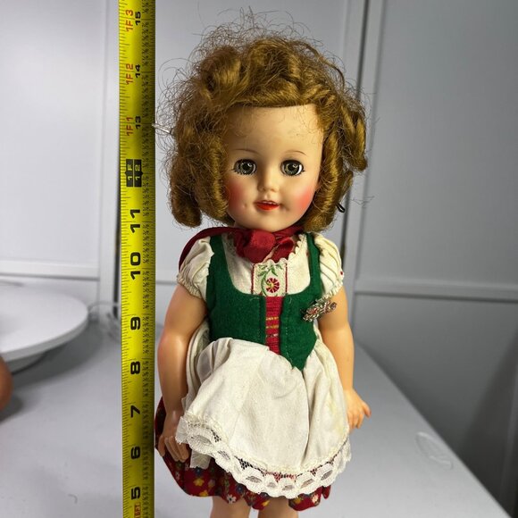 Vintage 1960s Shirley Temple Ideal Doll 14" Toy Collectible In Red Outfit - Picture 6 of 15
